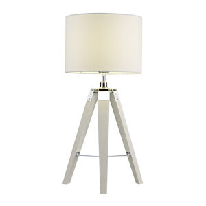 Tvrdá kulatá stolní lampa bílá s bílým odstínem - Ghent